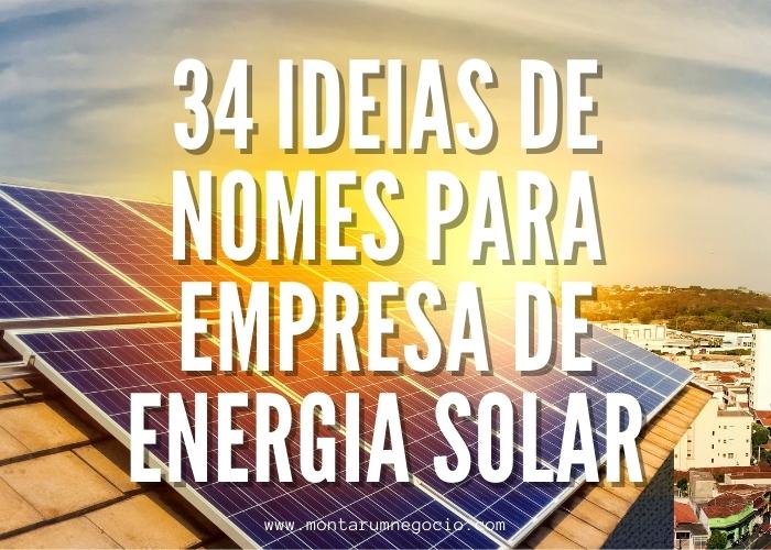 nomes para empresa de energia solar